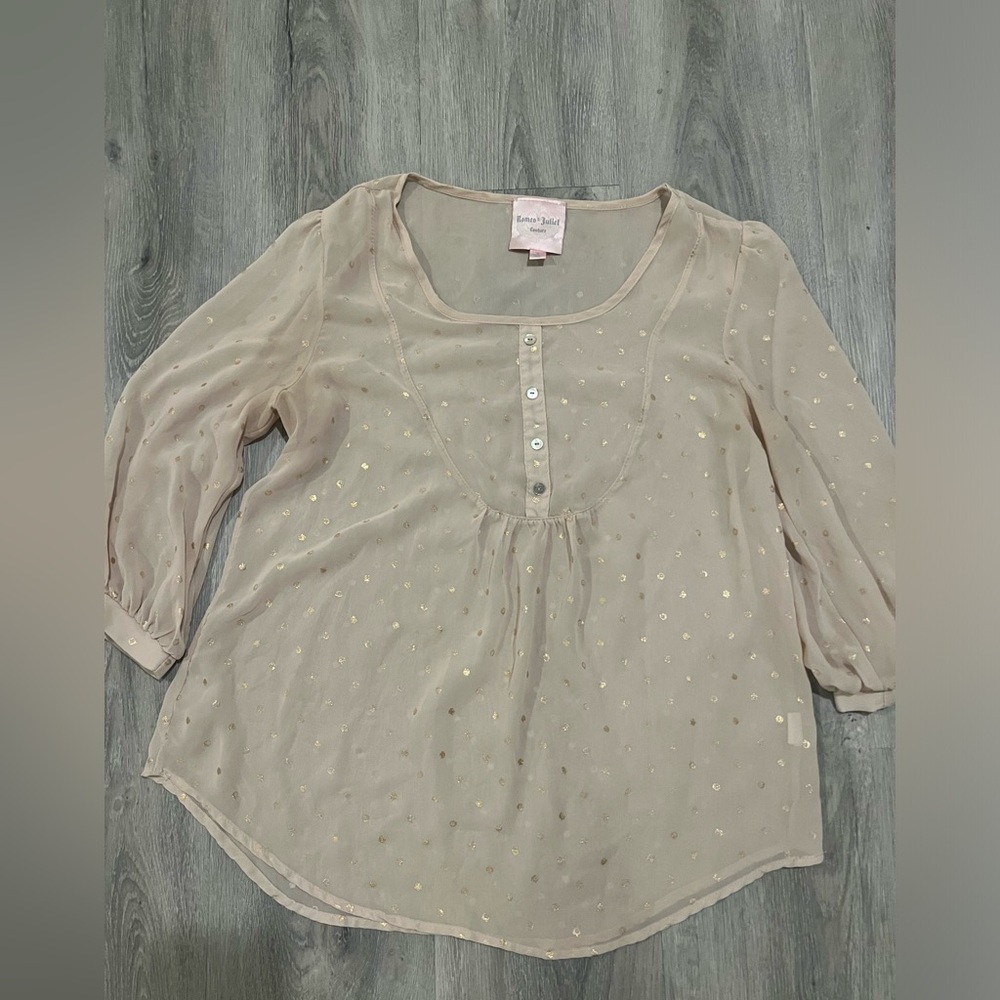Romeo & Juliet Couture Gold Dot Top